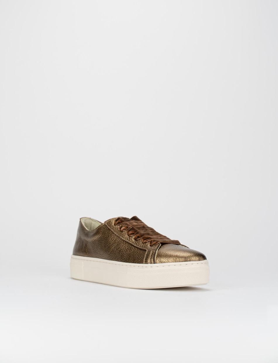 Sneakers bronze leather