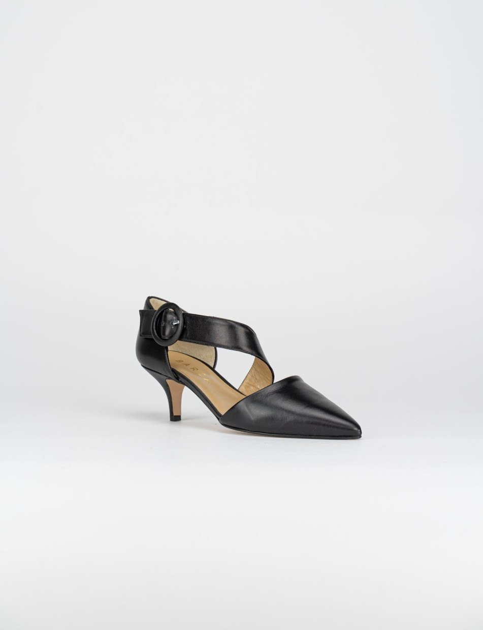 Pumps heel 5 cm black leather