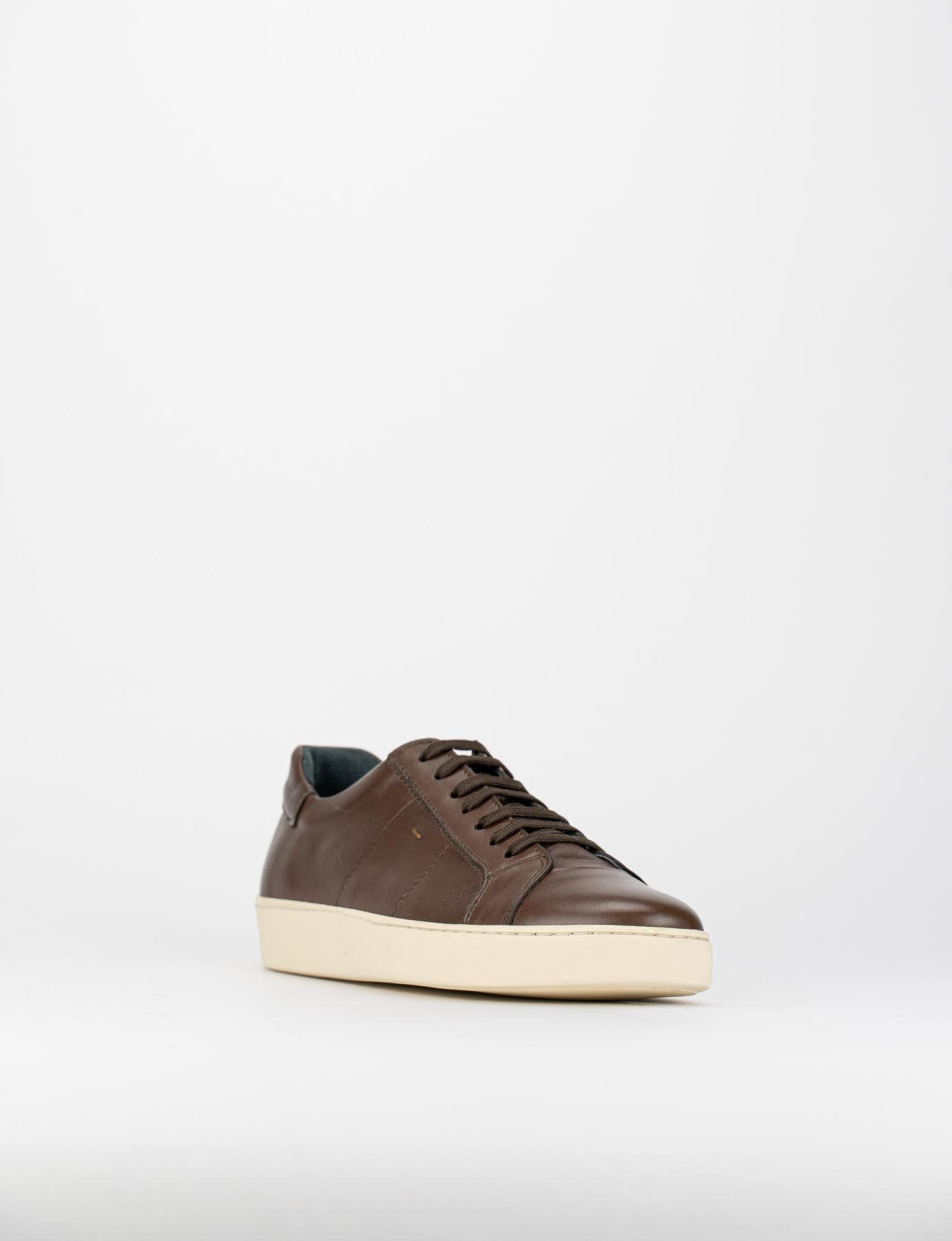 Sneakers dark brown leather