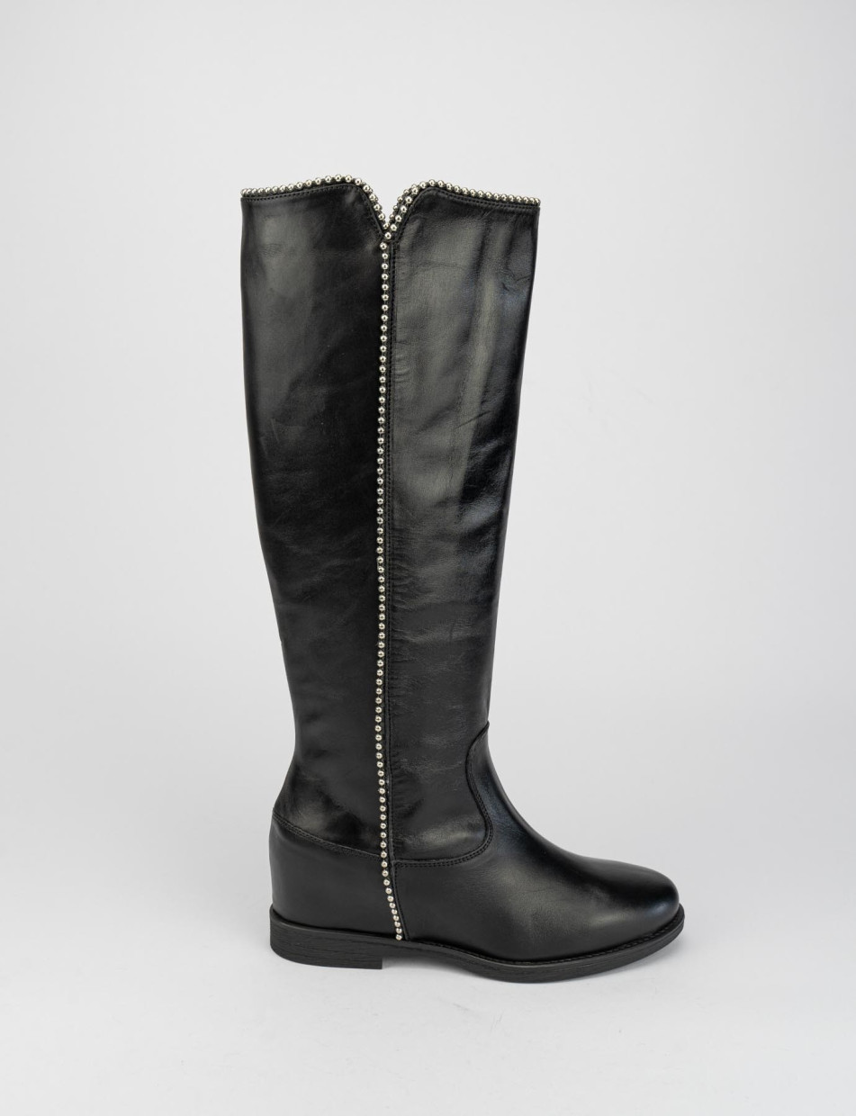 Stivale tacco 2 cm e zeppa interna 3cm nero