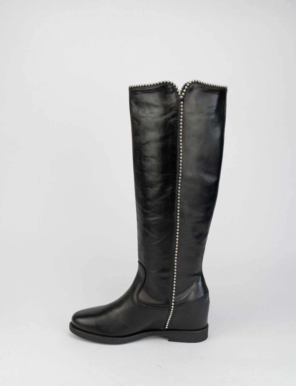 Stivale tacco 2 cm e zeppa interna 3cm nero