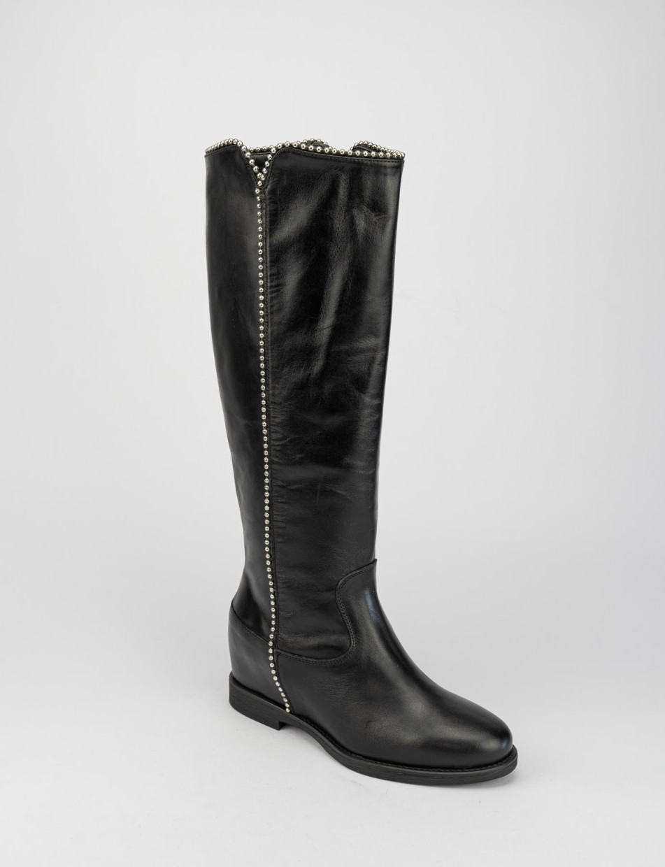 Stivale tacco 2 cm e zeppa interna 3cm nero