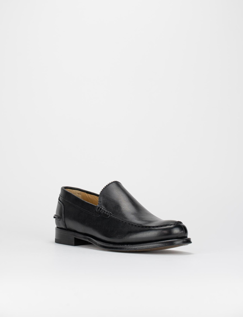 Mocassino tacco 1 cm nero