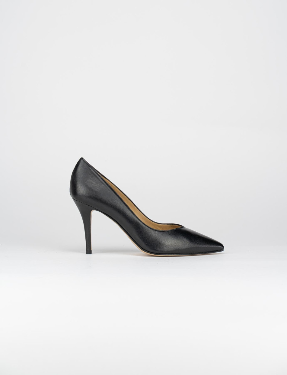 Pumps heel 9 cm black leather