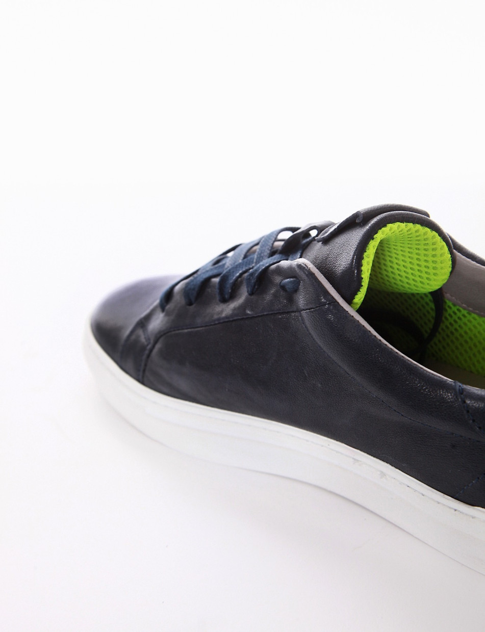 Sneakers blu leather