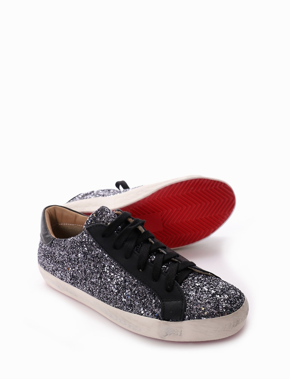 Sneakers black glitter