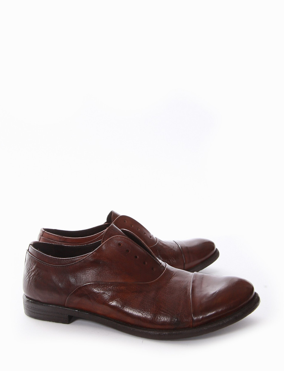 Lace-up shoes dark brown leather