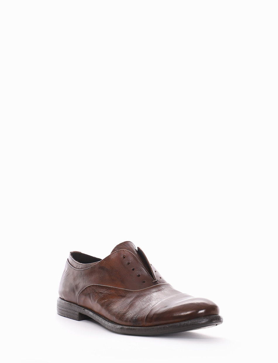 Lace-up shoes dark brown leather