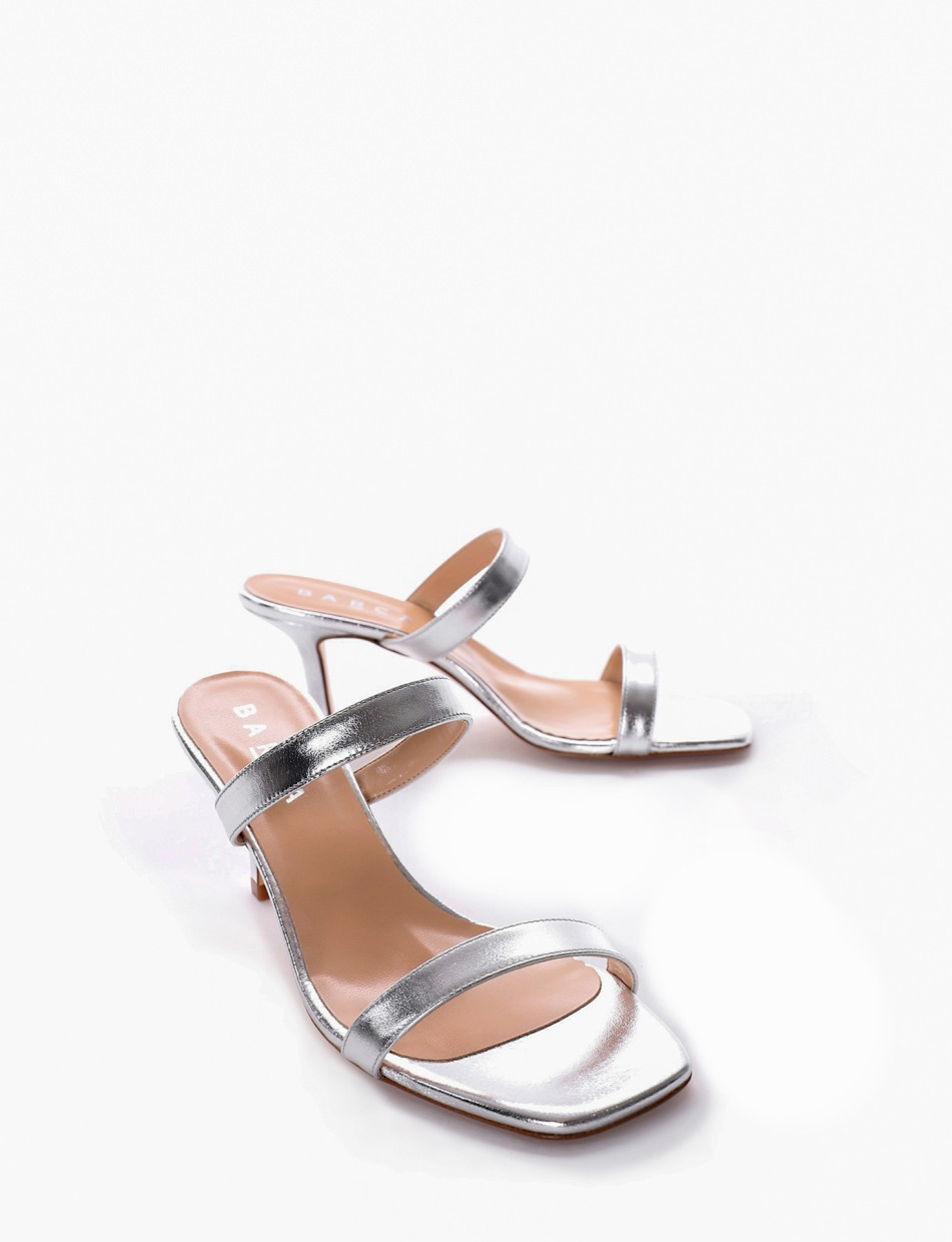 Sandali tacco medio argento on sale