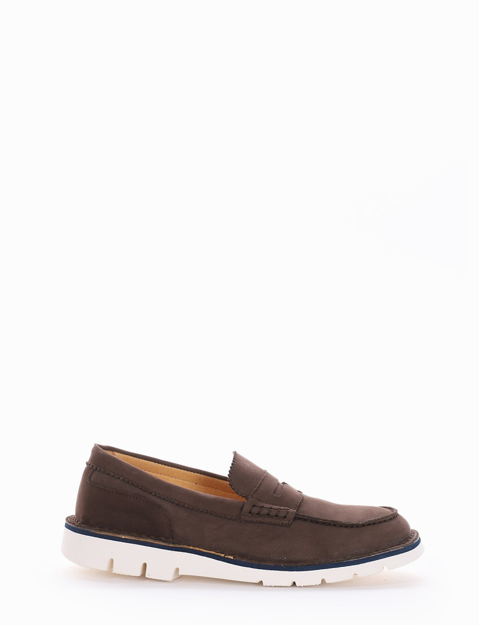 Loafers heel 1 cm dark brown