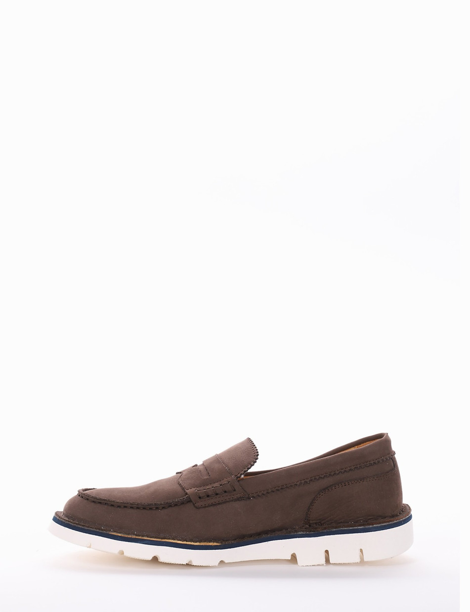 Loafers heel 1 cm dark brown