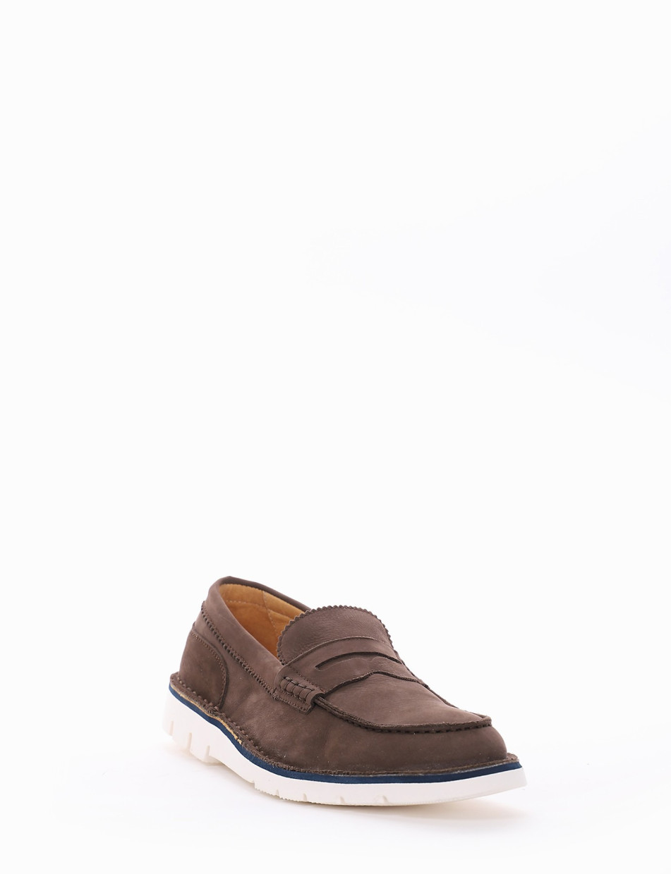 Loafers heel 1 cm dark brown