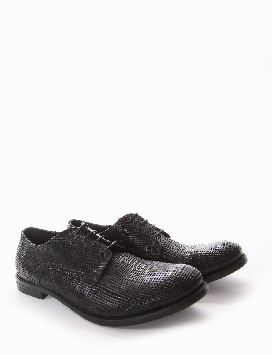 Lace-up shoes black leather