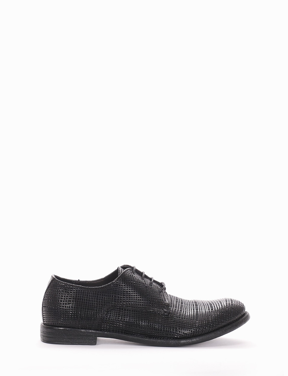 Lace-up shoes black leather