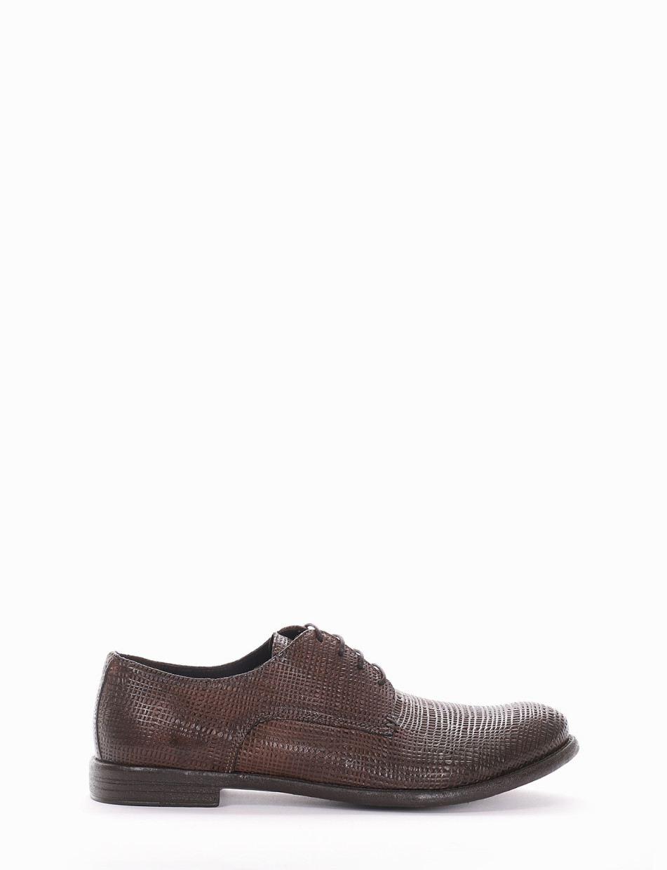 Lace-up shoes dark brown leather