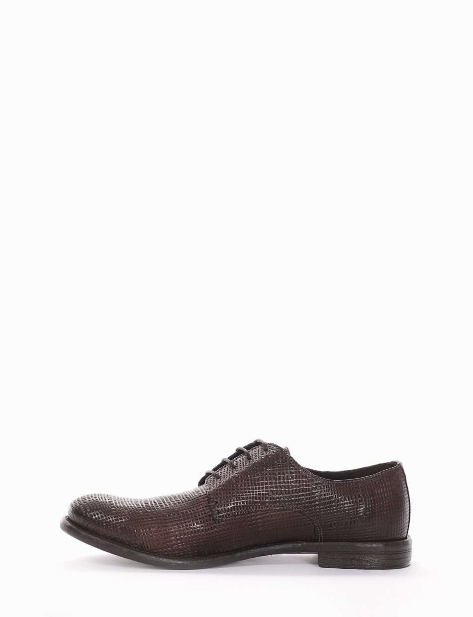 Lace-up shoes dark brown leather