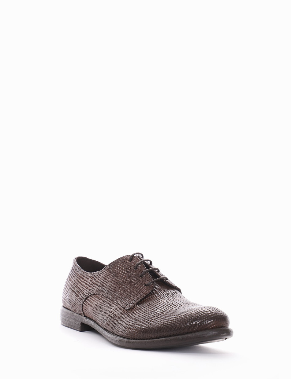 Lace-up shoes dark brown leather