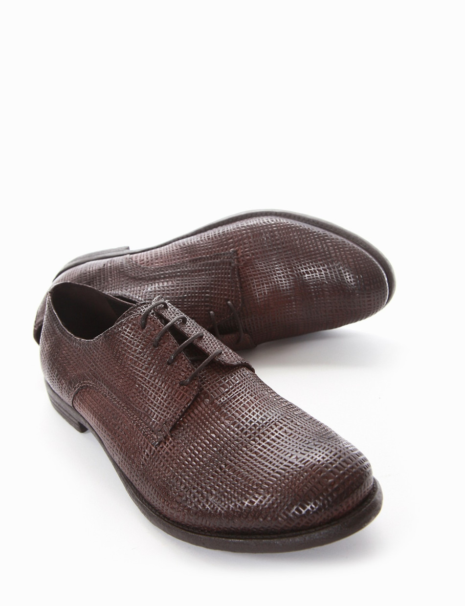 Lace-up shoes dark brown leather