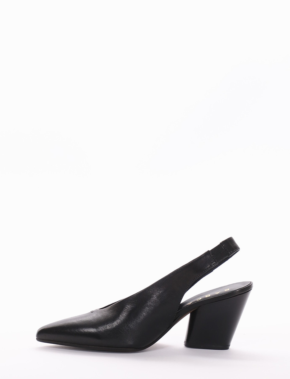 Pumps heel 6 cm black leather