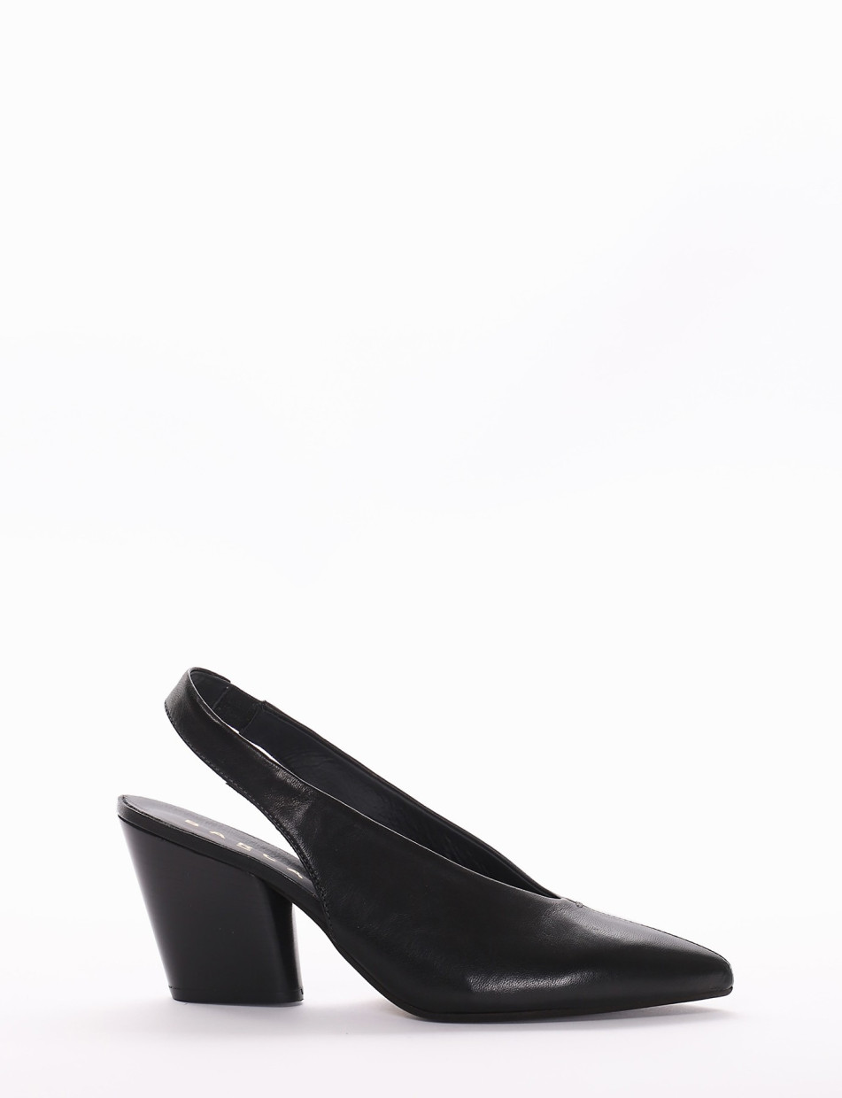 Pumps heel 6 cm black leather