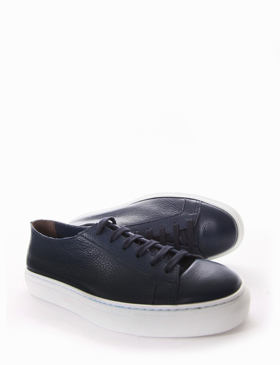 Sneakers blu leather