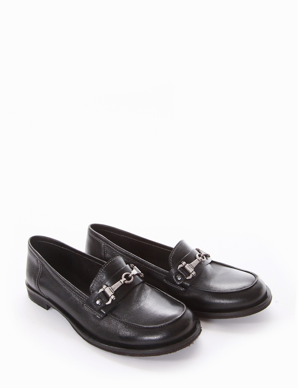 Mocassino tacco 2 cm nero