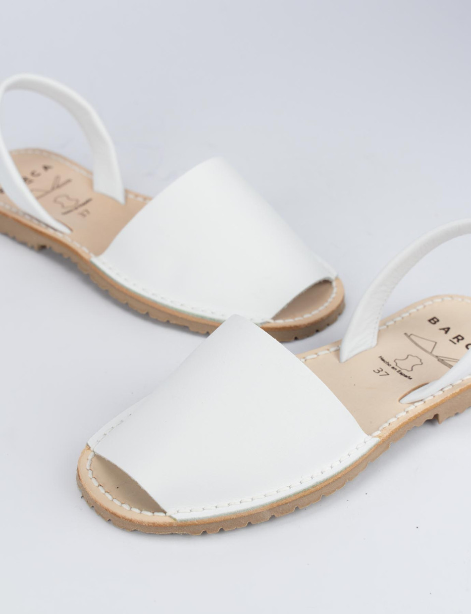 Espadrillas heel 1 cm white leather