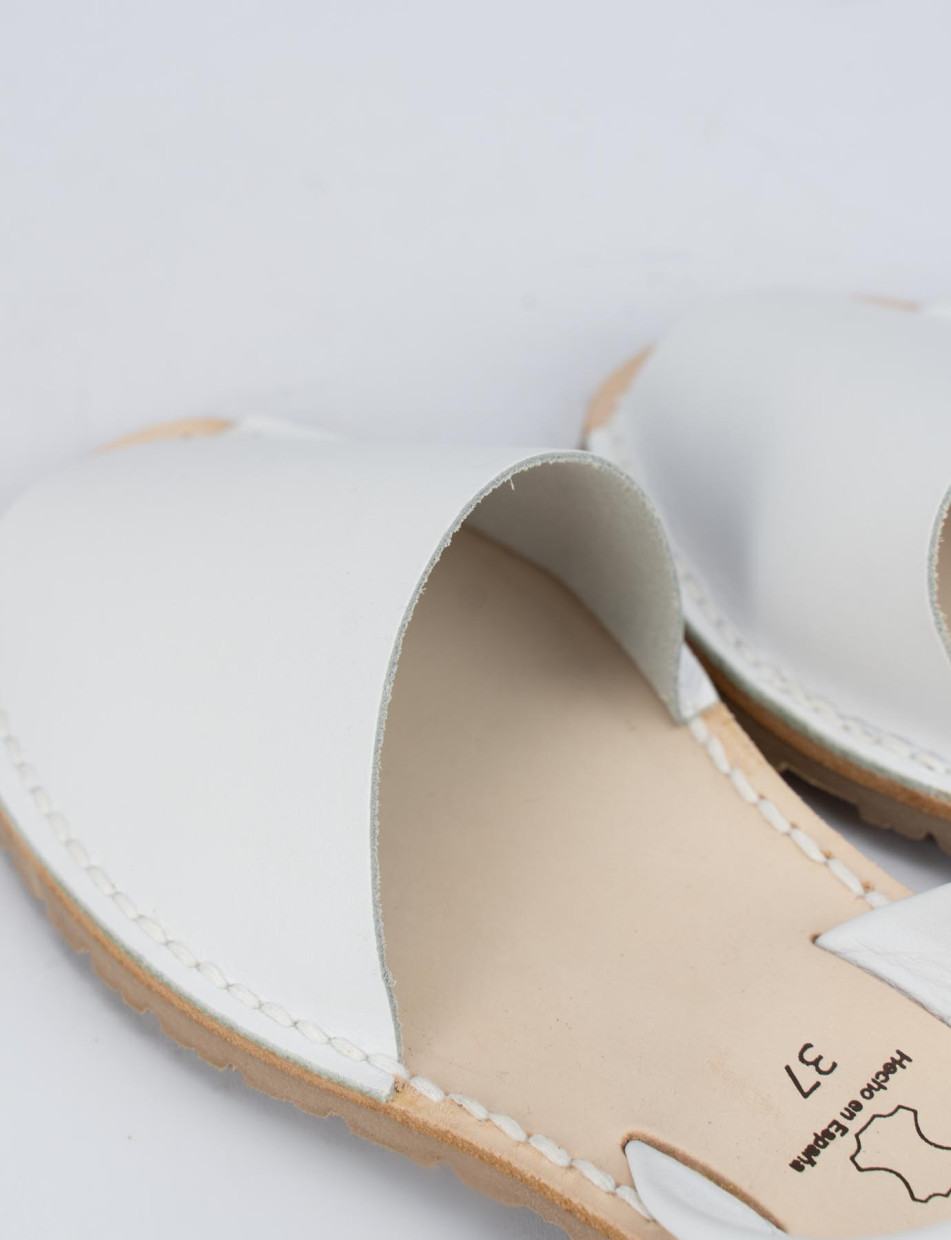 Espadrillas heel 1 cm white leather
