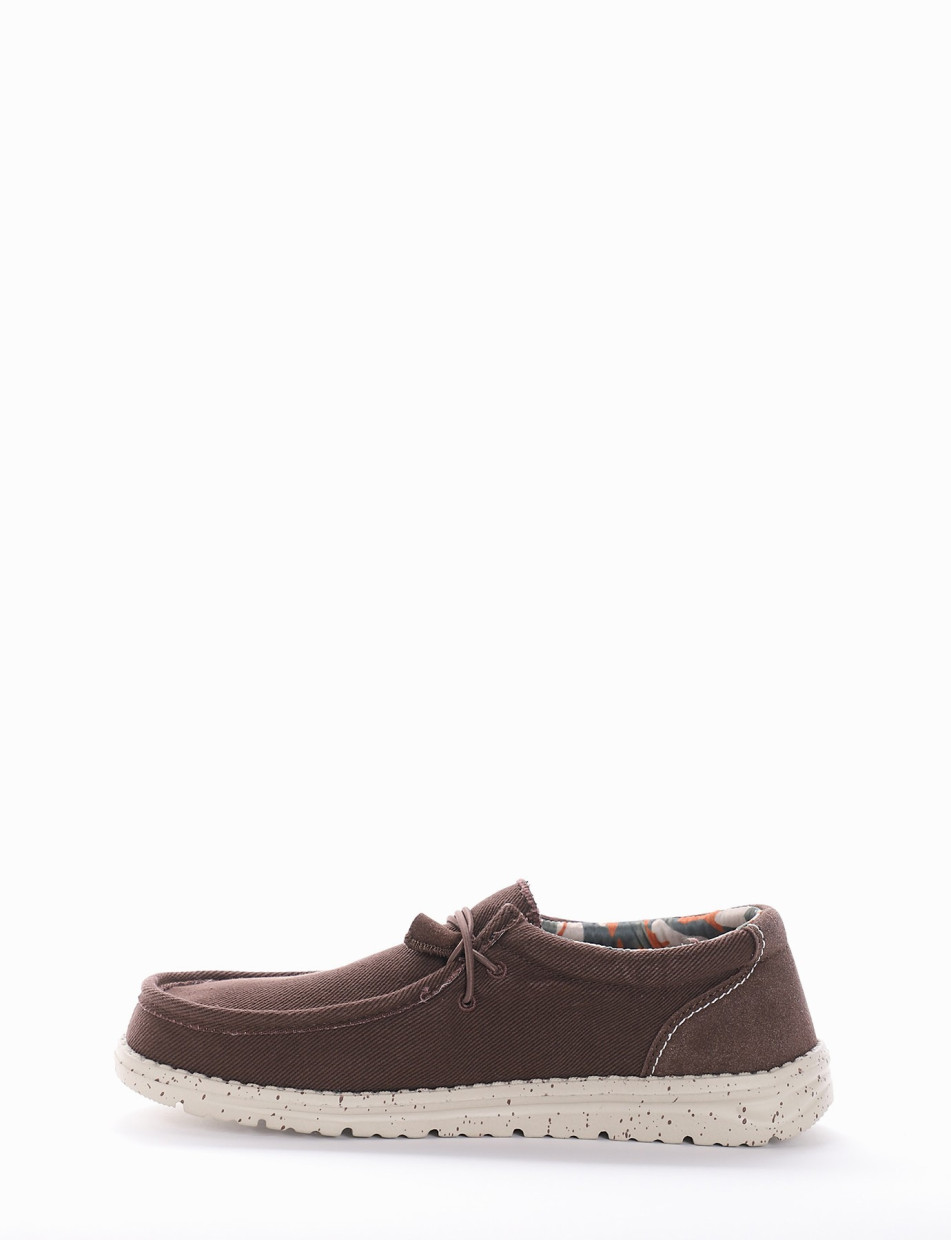 Sneakers dark brown canvas