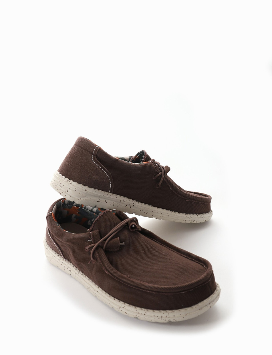 Sneakers dark brown canvas