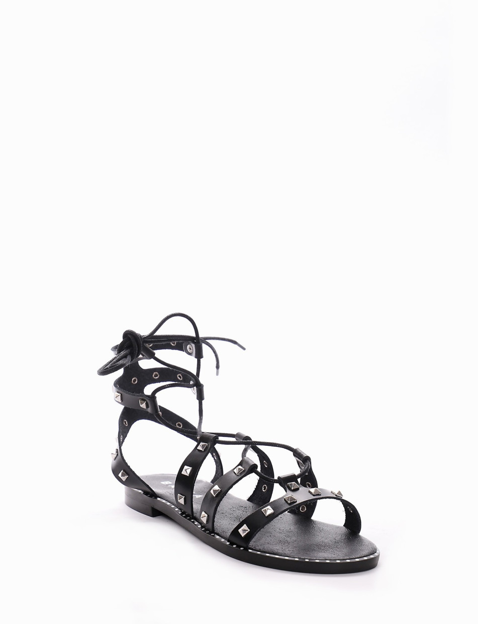 Sandalo tacco 1cm nero