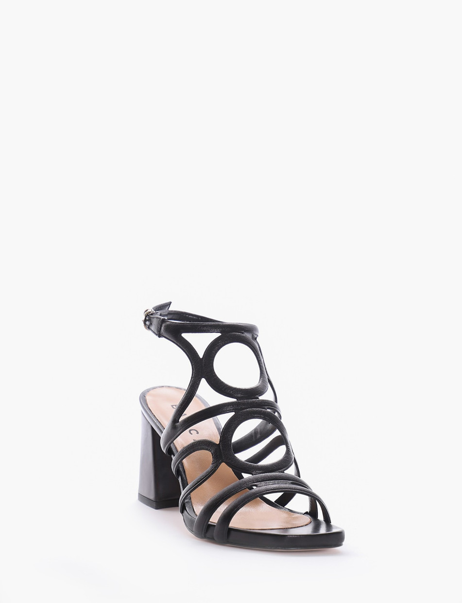 sandalo tacco 8 cm nero