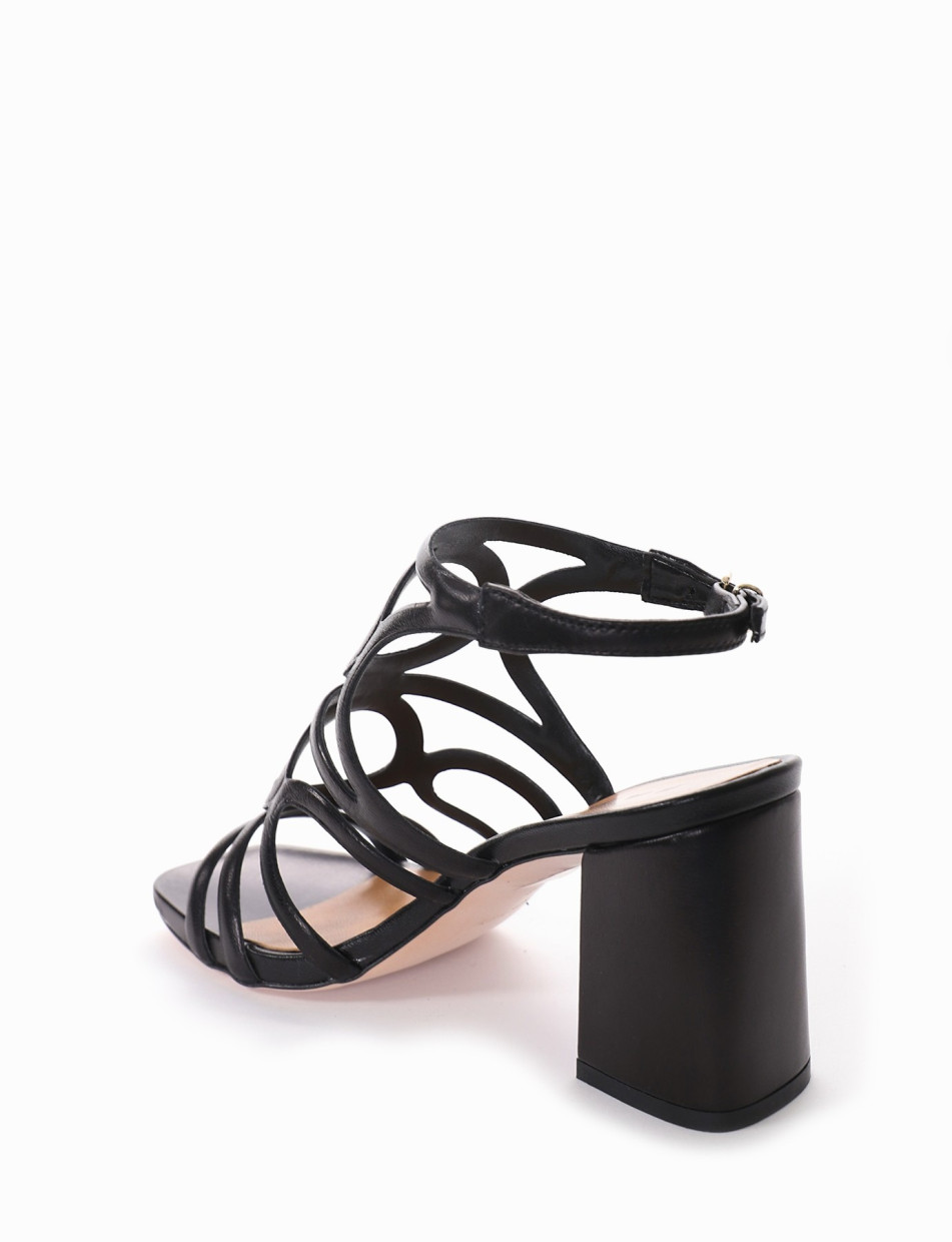 sandalo tacco 8 cm nero