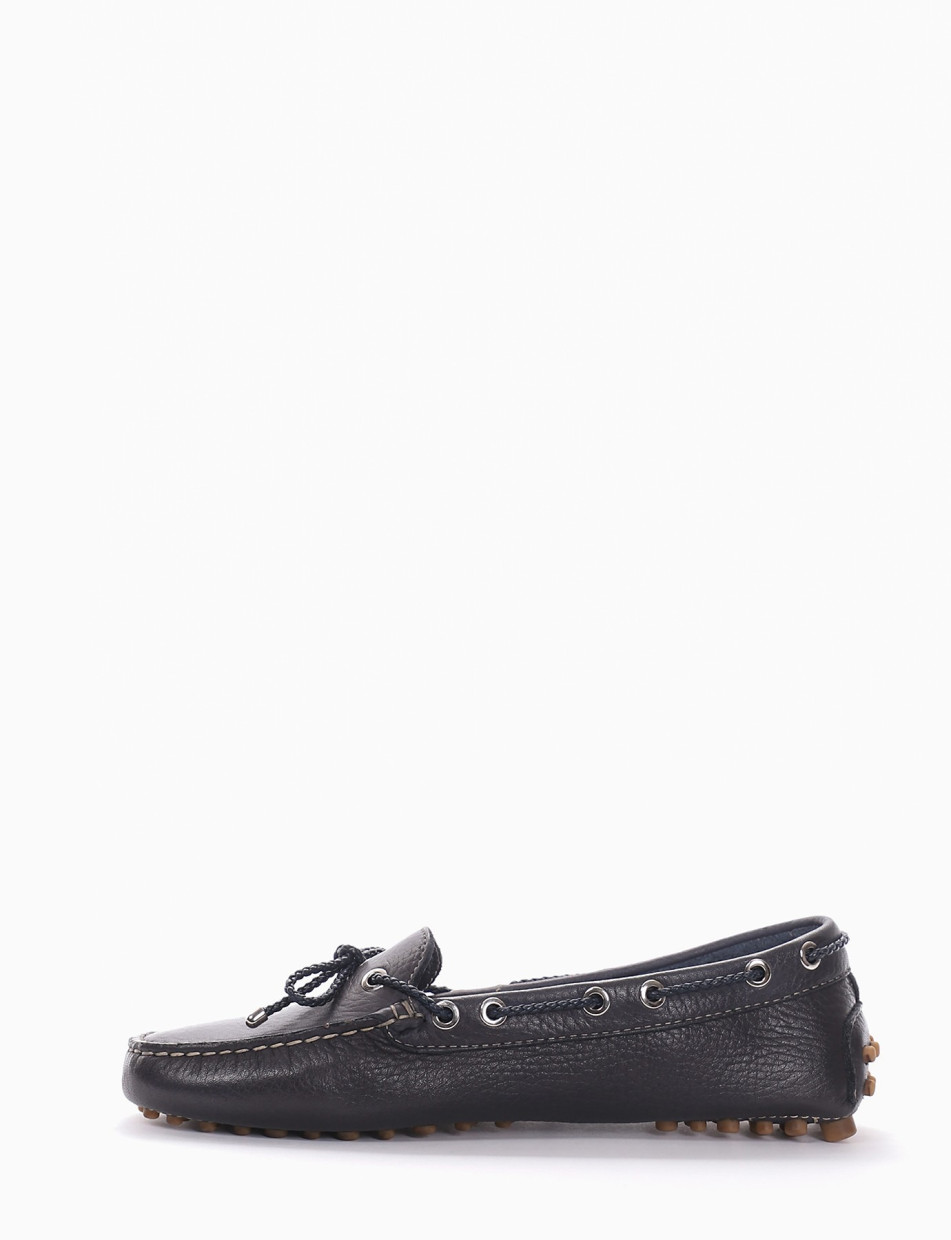 Loafers blu leather