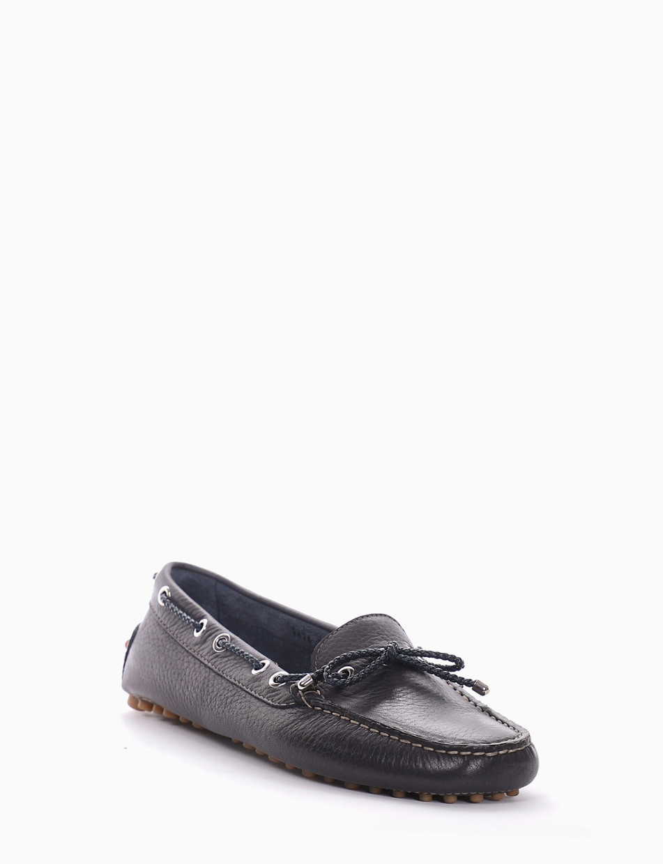 Loafers blu leather