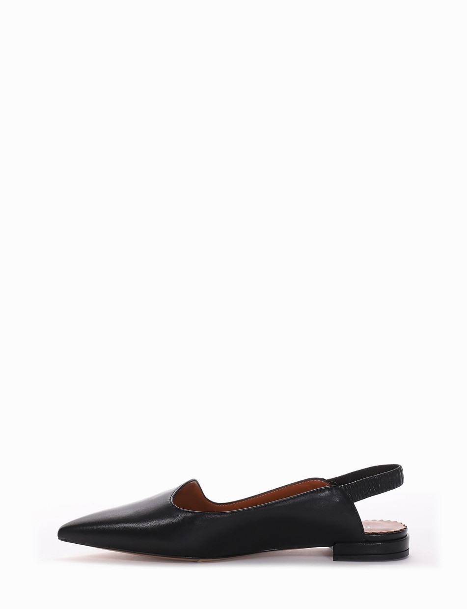 Ballerine tacco 1cm pelle nero