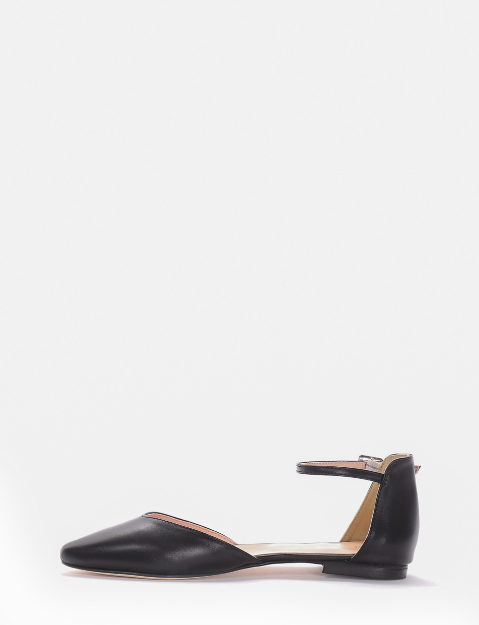 Ballerina tacco 1 cm nero