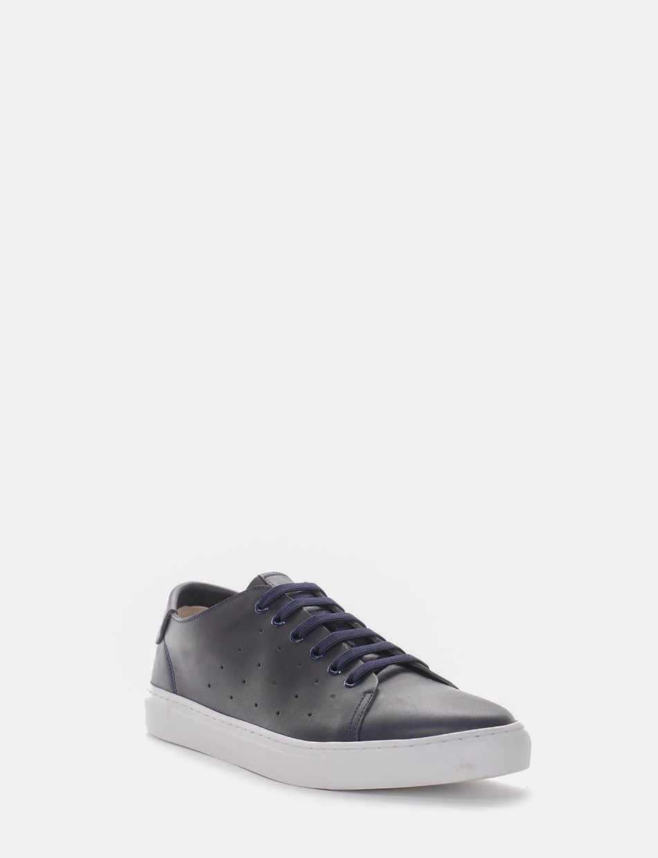 Sneakers blu leather