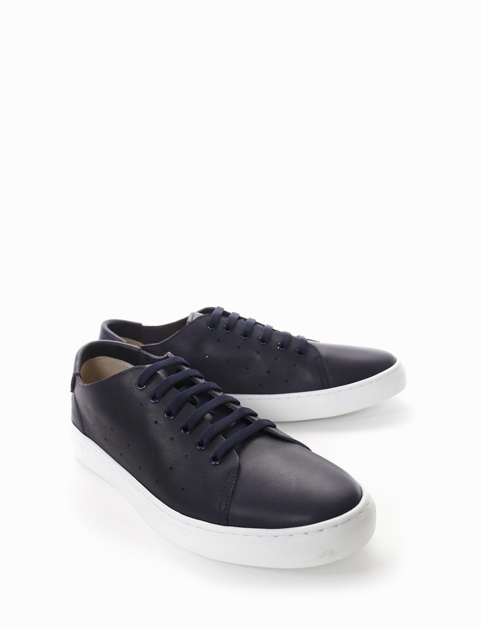 Sneakers blu leather