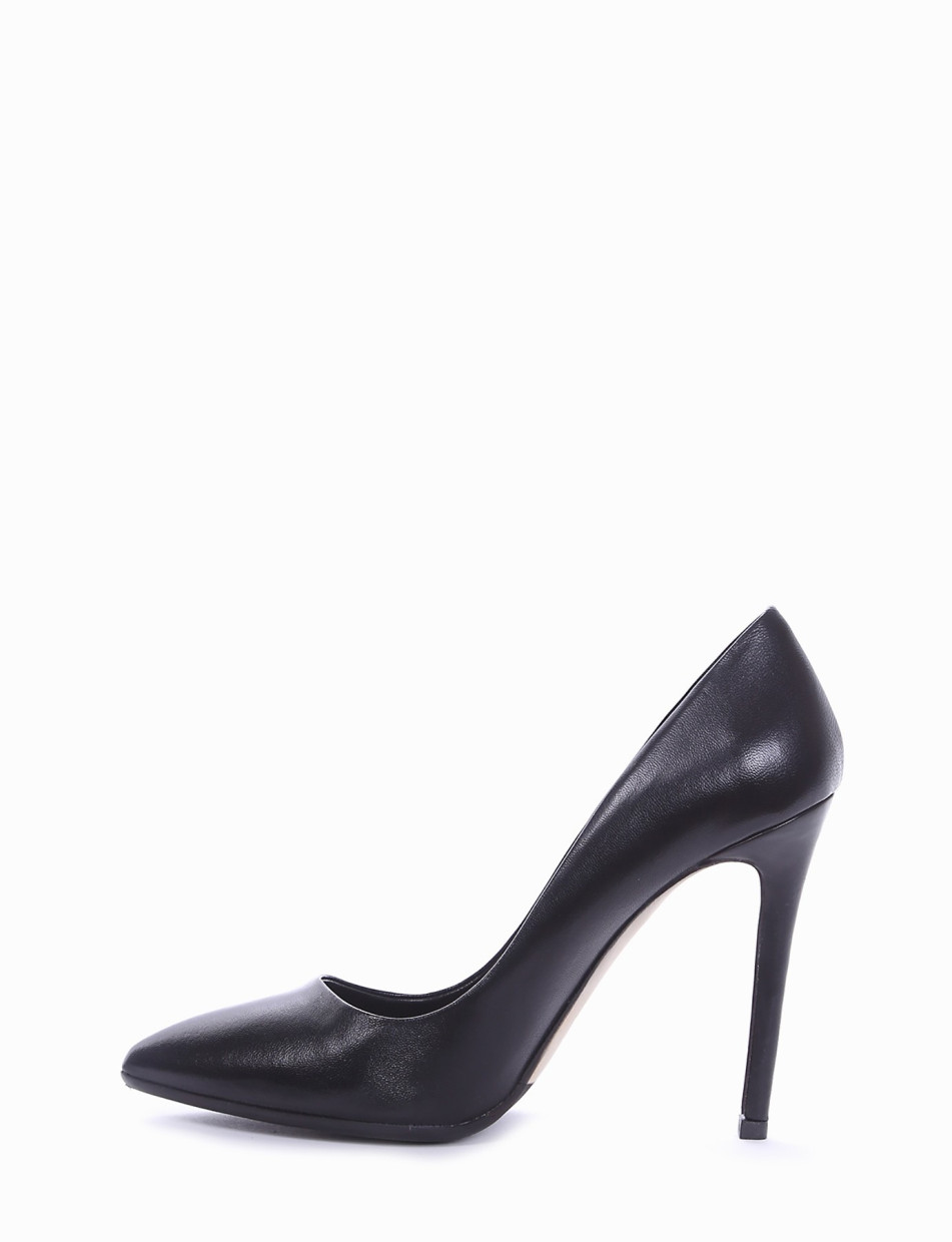 Pumps heel 10 cm black leather