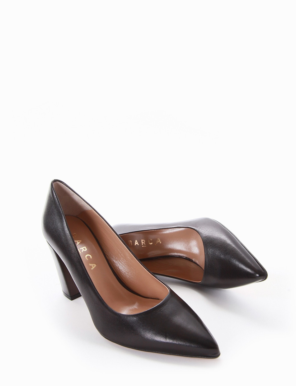 Pumps heel 7 cm black leather