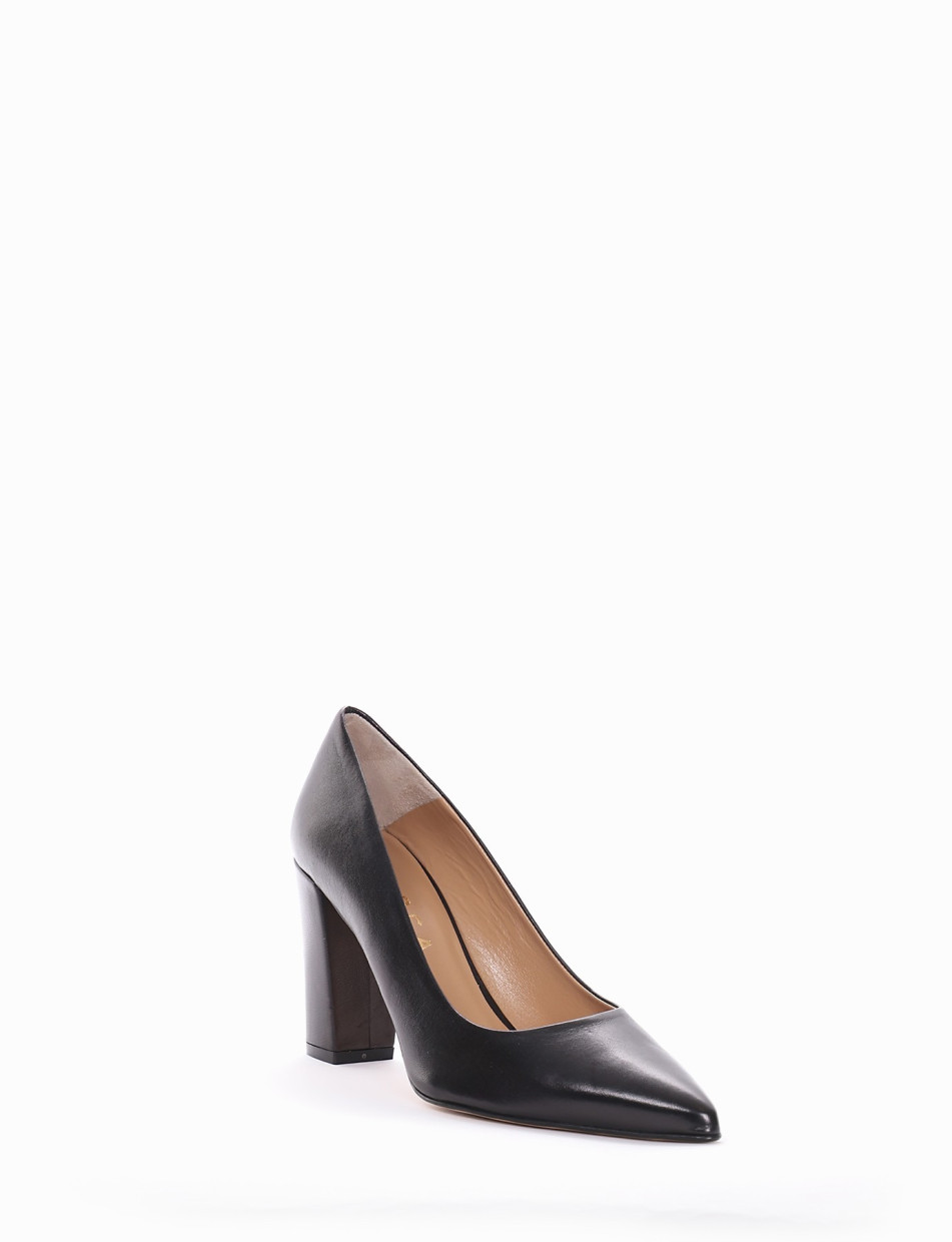 Pumps heel 7 cm black leather