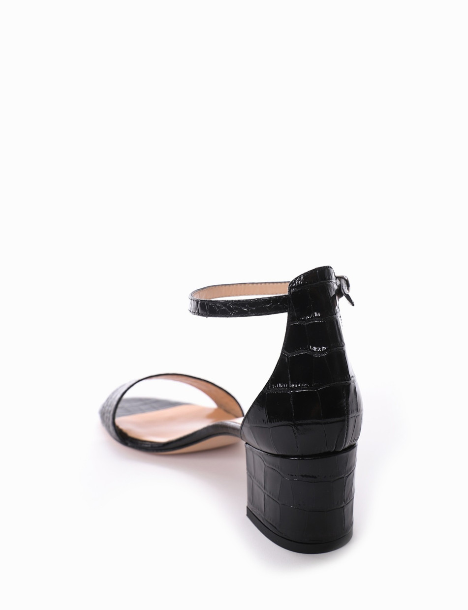 Sandalo tacco 5 cm nero