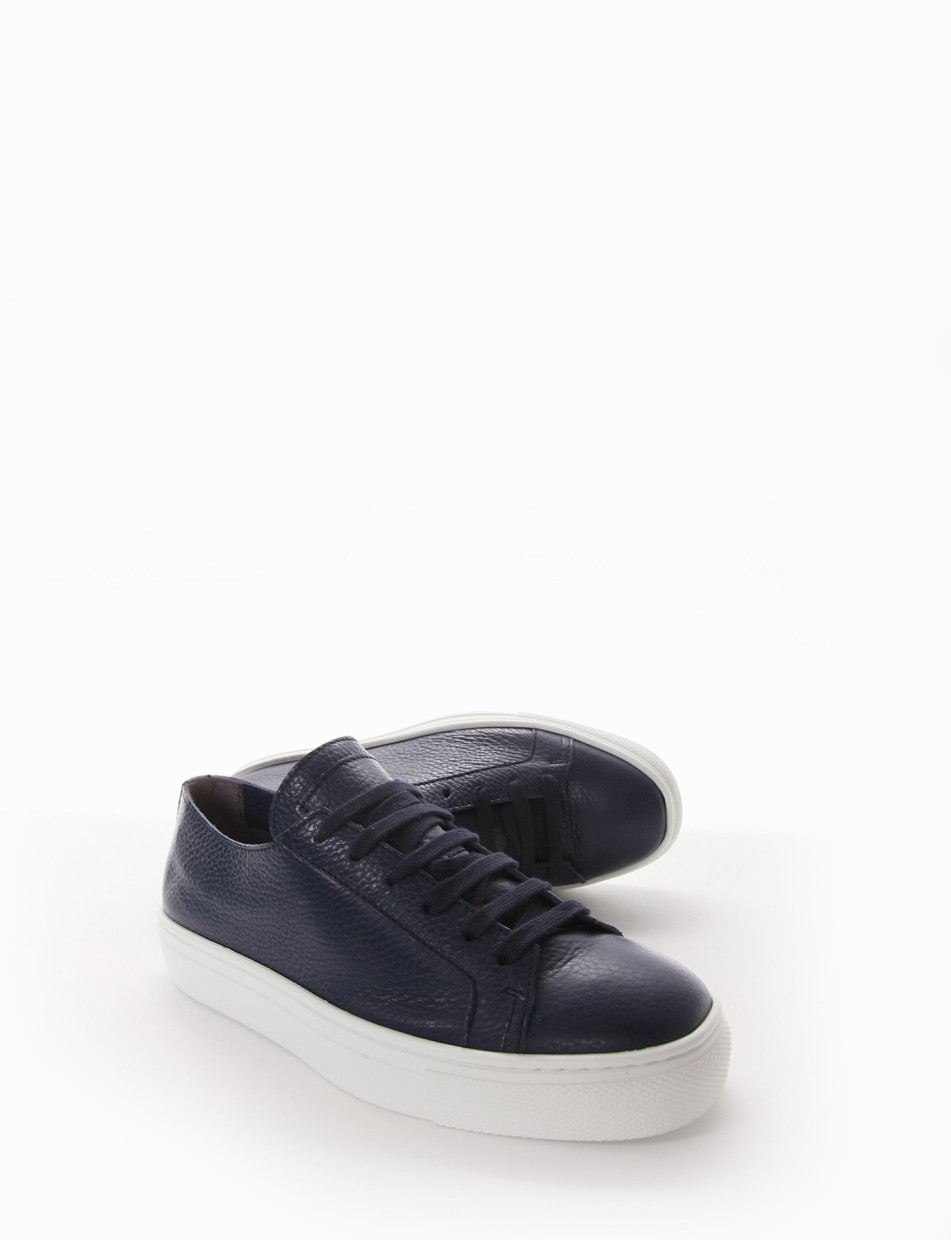 Sneakers blu leather