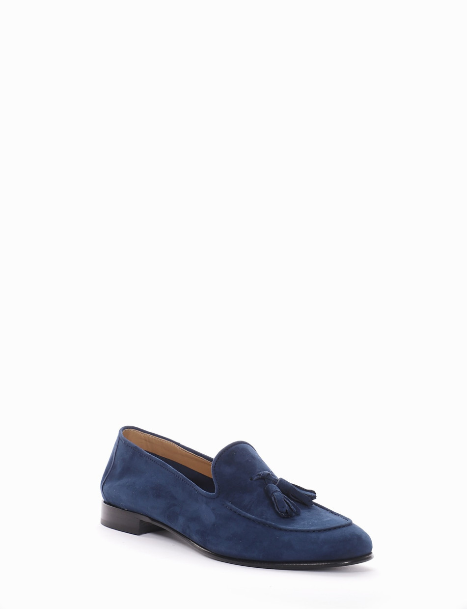 mocassino tacco 1 cm blu