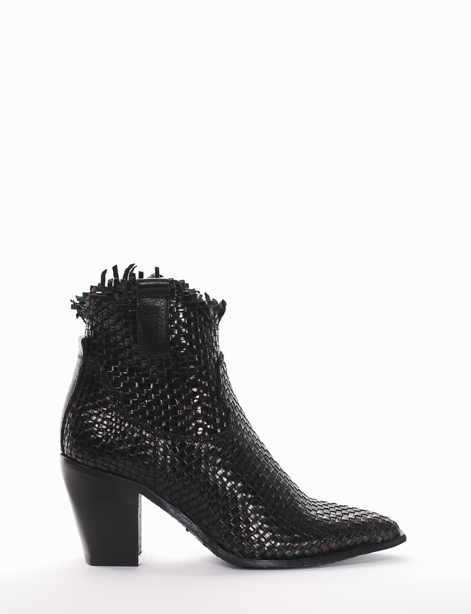 Stivale tronchetto tacco 7 cm nero