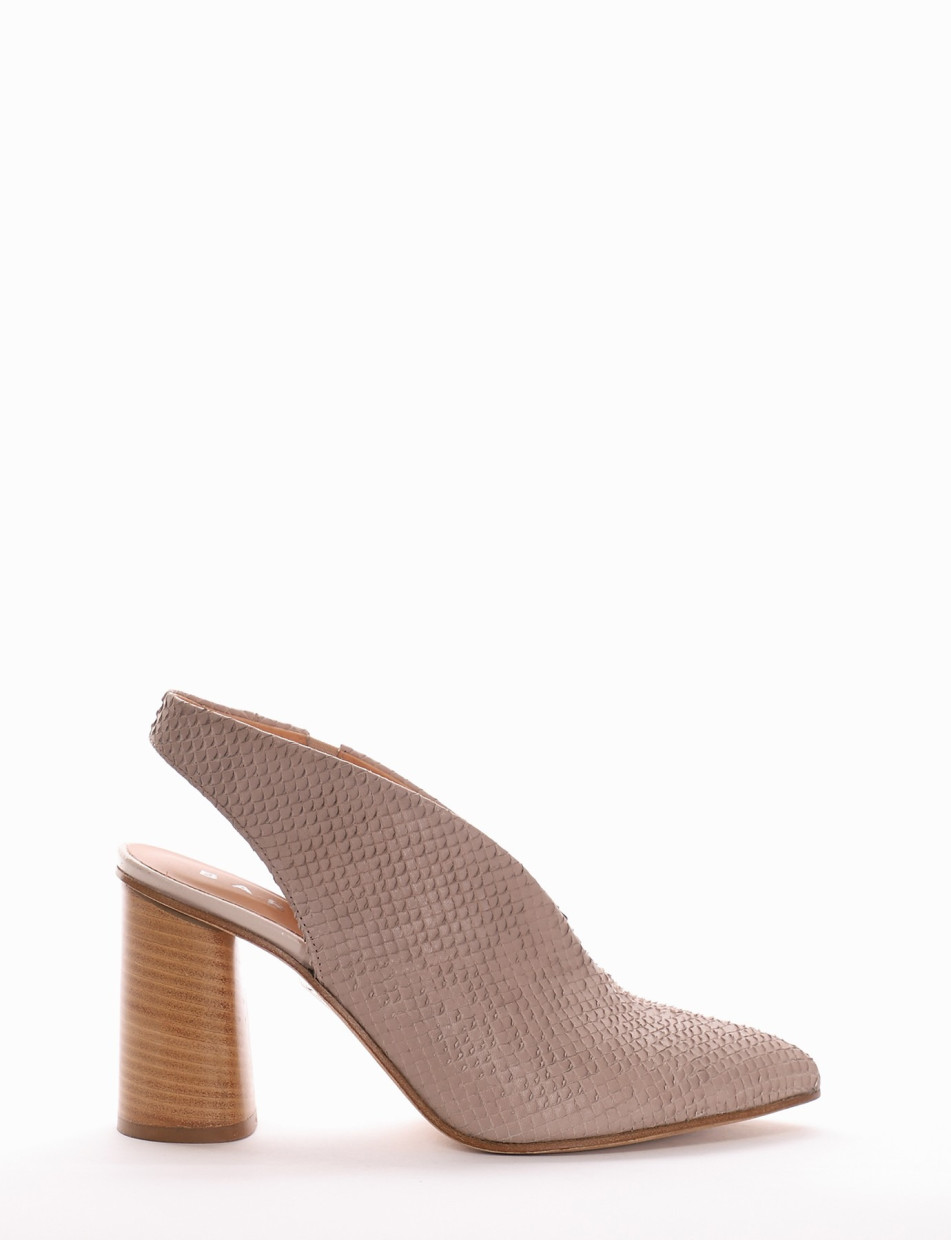 Pumps heel 9 cm beige python