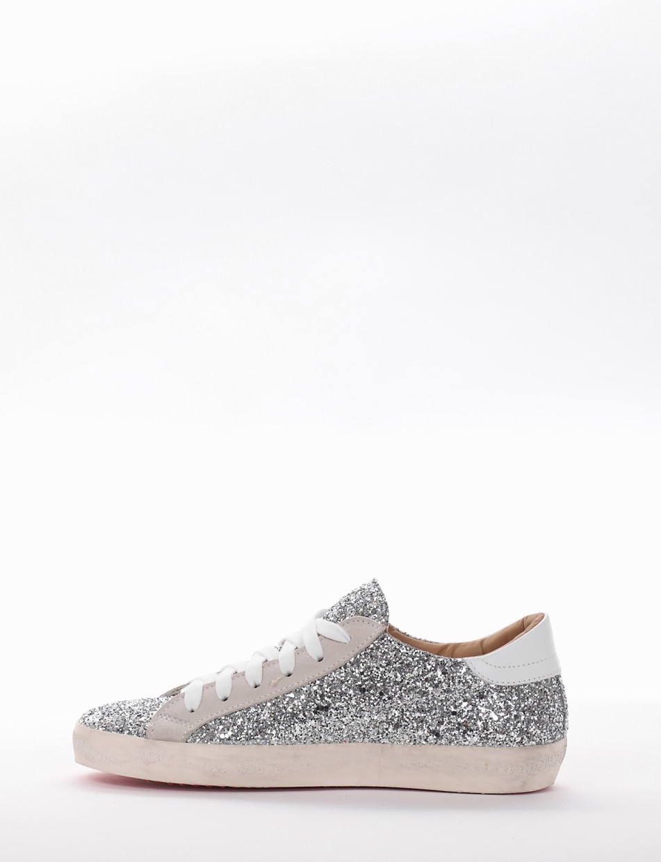 Sneakers silver glitter