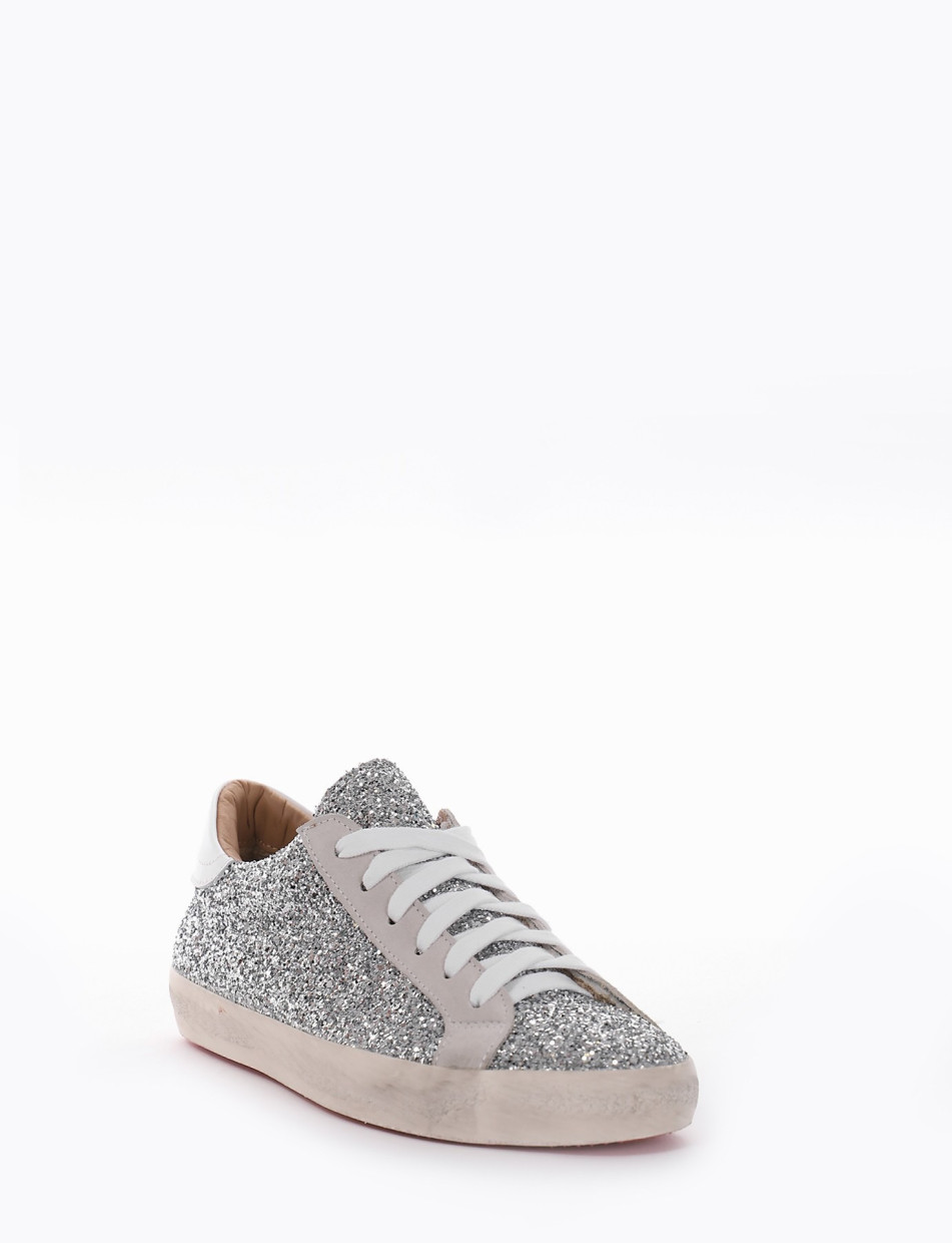 Sneakers silver glitter