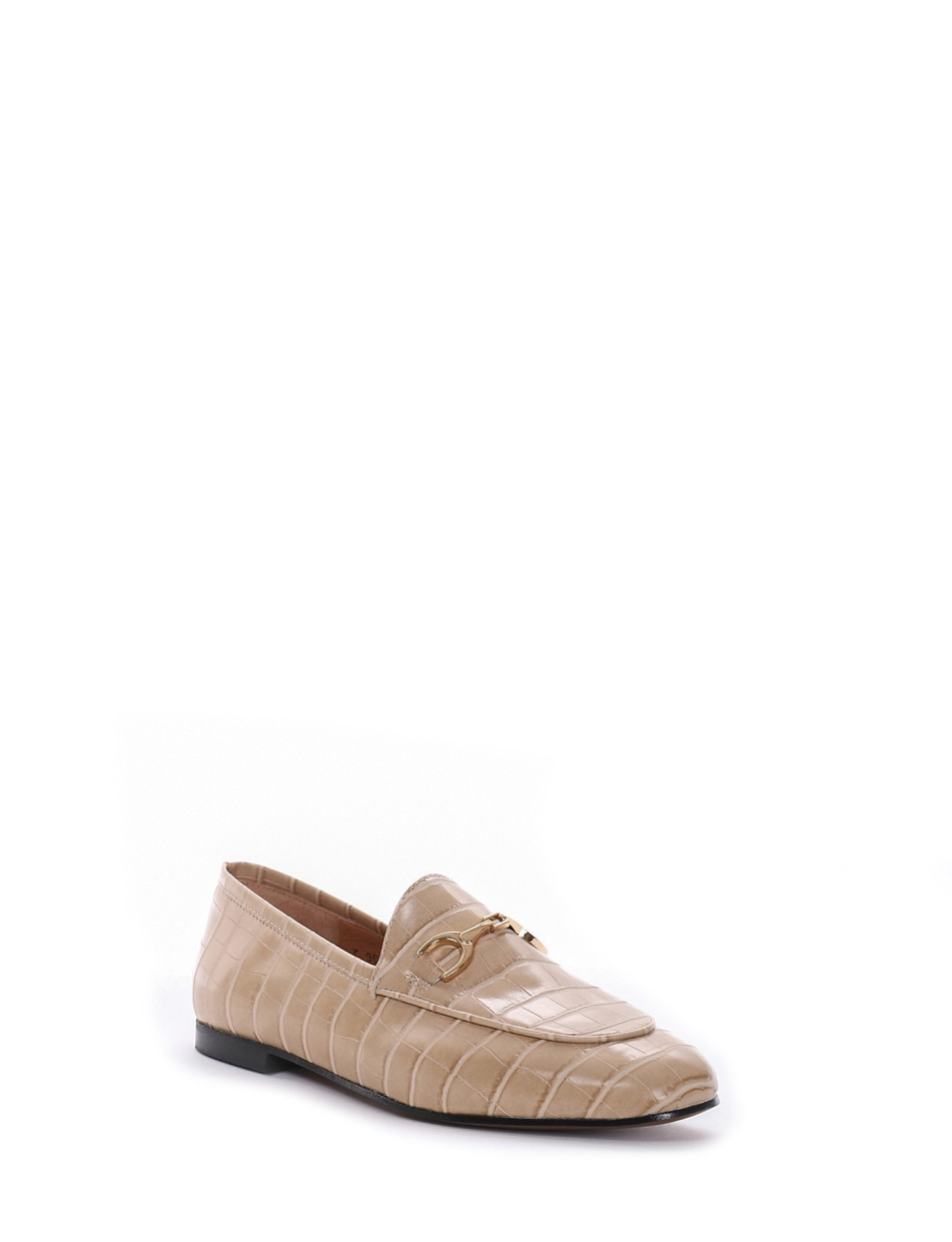 mocassino tacco 1 cm beige